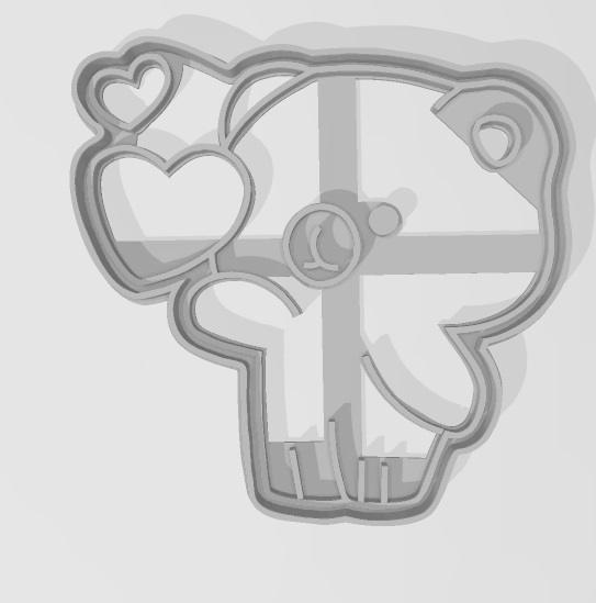 DIA DE LOS ENAMORADOS OSITO 02 de 8 cm - DISPONIBLE SVG