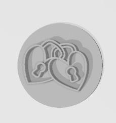 DIA DE LOS ENAMORADOS SELLO PLACA 02 de 5 cm  - DISPONIBLE SVG