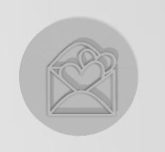 DIA DE LOS ENAMORADOS SELLO PLACA 04 de 5 cm  - DISPONIBLE SVG