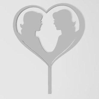 DIA DE LOS ENAMORADOS TOPPER 04 ELLAS - DISPONIBLE SVG