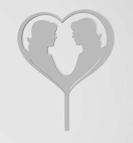 DIA DE LOS ENAMORADOS TOPPER 04 ELLAS - DISPONIBLE SVG