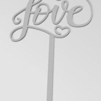 DIA DE LOS ENAMORADOS TOPPER 02 LOVE - DISPONIBLE SVG
