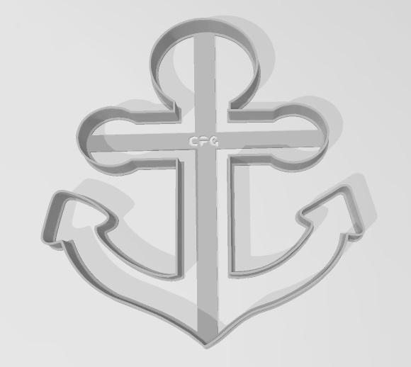NAVAL ANCLA 01 CONTORNO de 11 cm