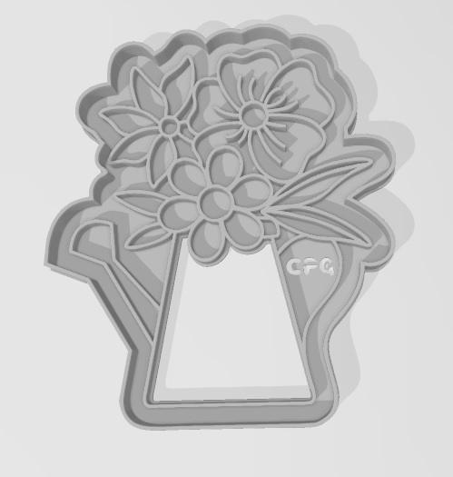 DIA DE LA MADRE REGADERA CON FLORES de 9 cm