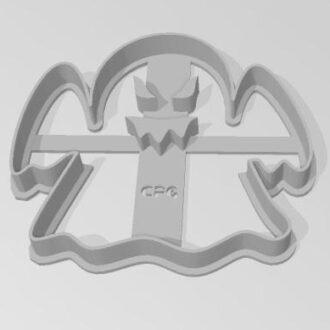HALLOWEEN 2 FANTASMA CORTANTE con MARCADOR de 10 cm