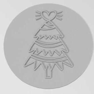 NAVIDAD ARBOL 02 SELLO de 9 cm