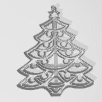 NAVIDAD ARBOL 06 CONTORNO de 14 cm para Cerámica