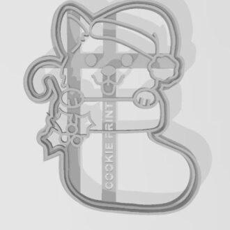 NAVIDAD BOTA CON PERRITO CORTANTE MARCADOR de 7 cm