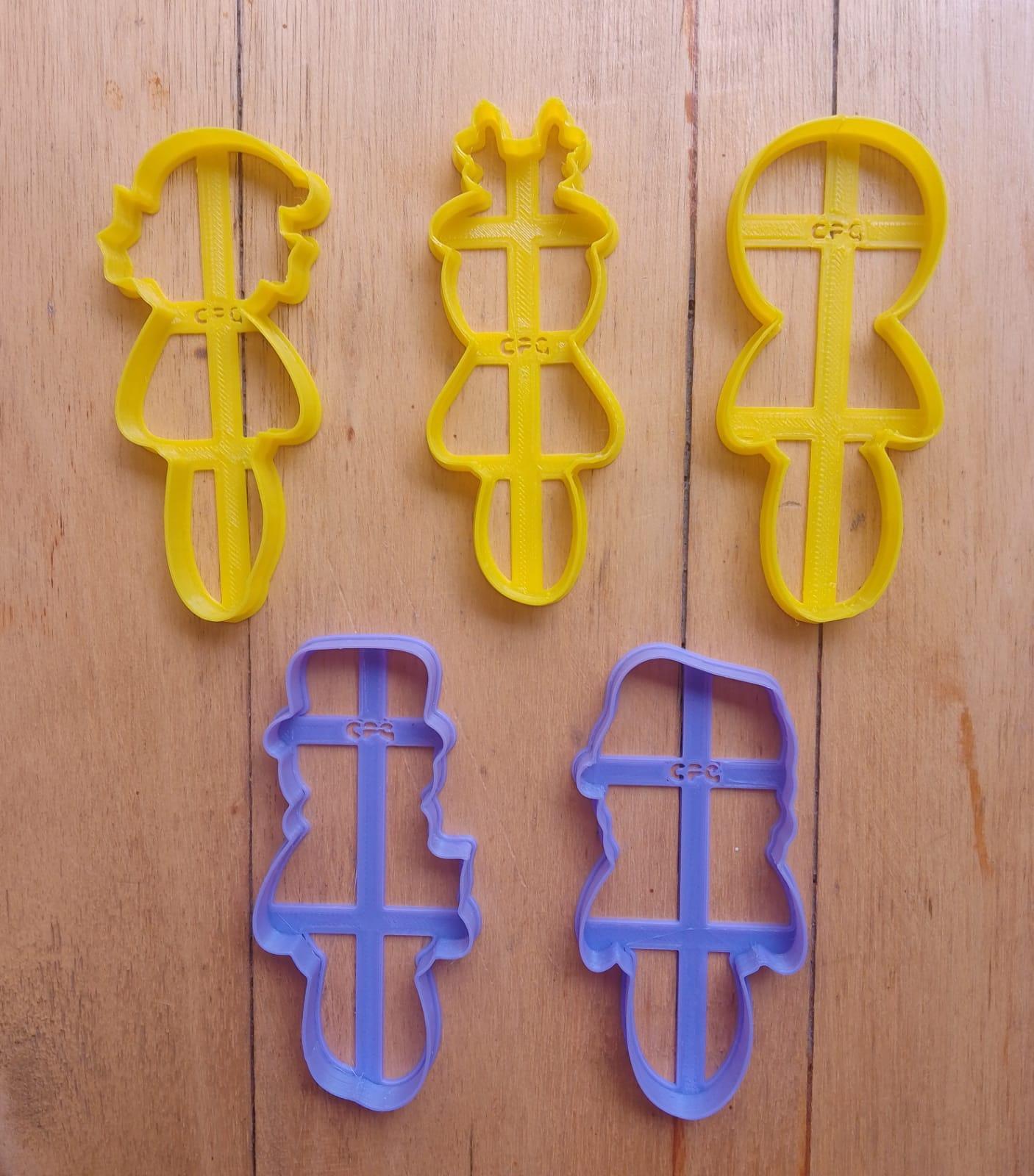 NAVIDAD FIGURAS ALARGADAS x 5 piezas CONTORNO de10 cm - Imagen 2