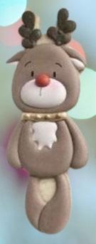 NAVIDAD FIGURA ALARGADA RENO CONTORNO 10 cm - Imagen 3