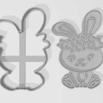 PASCUAS CONEJO CUERPO 12 COLLAGE de 8 cm