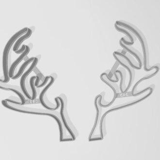 NAVIDAD ASTAS DE RENO x 2 piezas CONTORNO de 15 cm