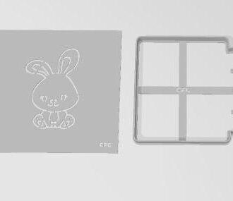 PASCUAS CONEJO 12 v2 STENCIL con cortante de 12 cm