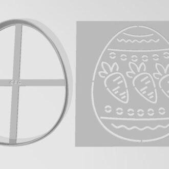 PASCUAS  HUEVO DE PASCUA STENCIL con cortante 12 cm