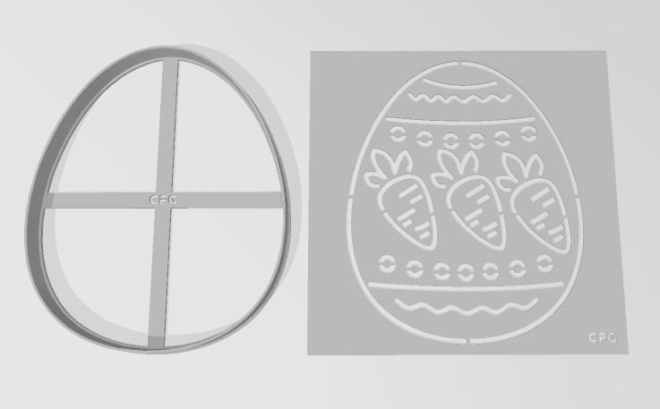 PASCUAS HUEVO DE PASCUA STENCIL con cortante 12 cm