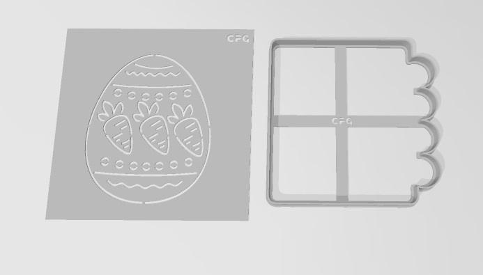 PASCUAS HUEVO DE PASCUA v2 STENCIL con cortante 12 cm