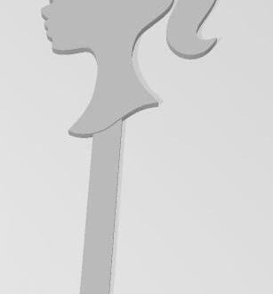 PERSONAJES BARBIE CARA CUPCAKE TOPPER 5 cm