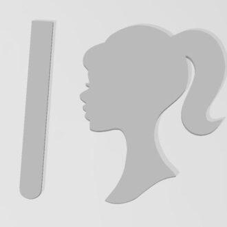 PERSONAJES BARBIE CARA CUPCAKE TOPPER FRONTAL con palito atras 5 cm