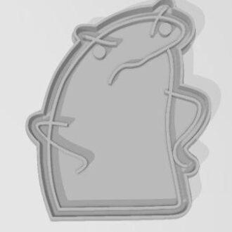 PERSONAJES FLORK 01 ENOJADO CORTANTE MARCADOR  8 cm
