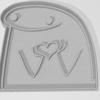 PERSONAJES FLORK 02 CORAZON CORTANTE MARCADOR 8 cm