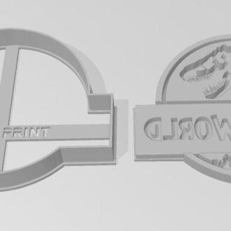 PERSONAJES JURASIC WORLD LOGO COLLAGE 9 cm