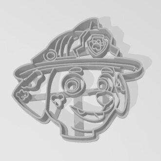 PERSONAJES PAW PATROL MARSHALL CARA 02 CORTANTE MARCADOR