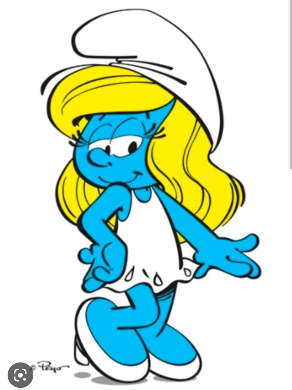 PERSONAJES PITUFOS PITUFINA CORTANTE MARCADOR - Imagen 2